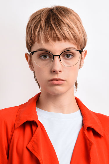 Premium Women Polaroid Eyeglasses: PLD D443 - Black & Gold - SpecSMART Eye Clinic (Front Face View)